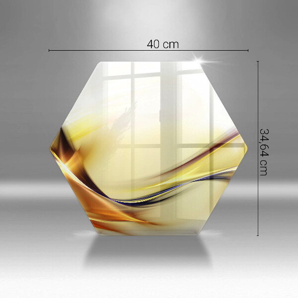 Skärbräda glas sexhörning Abstrakta linjer av ljus