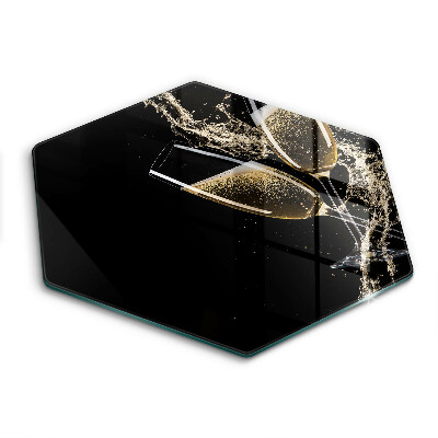 Skärbräda glas sexhörning Glas champagne