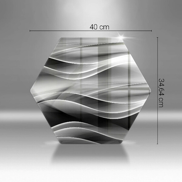 Skärbräda glas sexhörning Abstraktion mjuka linjer