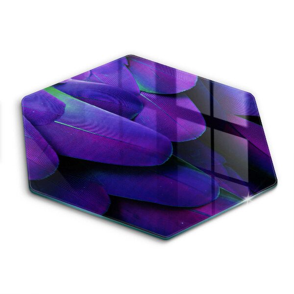 Skärbräda glas sexhörning Neon fjädrar