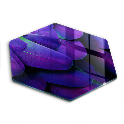 Skärbräda glas sexhörning Neon fjädrar