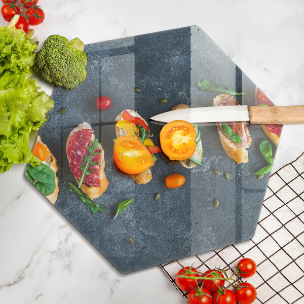 Skärbräda glas sexhörning Färgglada smörgåsar