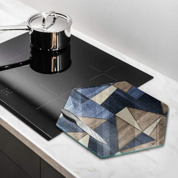 Skärbräda glas sexhörning Geometrisk abstraktion