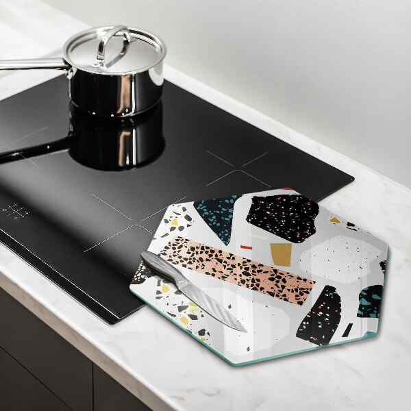 Skärbräda glas sexhörning Stengods