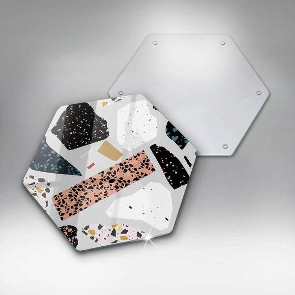 Skärbräda glas sexhörning Stengods