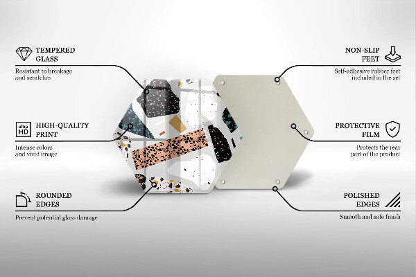 Skärbräda glas sexhörning Stengods