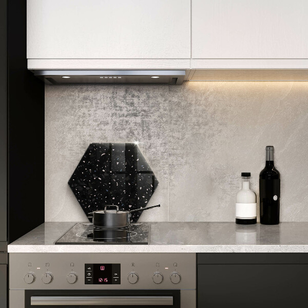 Skärbräda glas sexhörning Mörk stengods