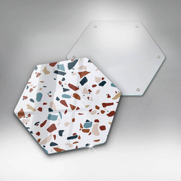 Skärbräda glas sexhörning Dekorativ sten