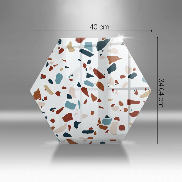 Skärbräda glas sexhörning Dekorativ sten