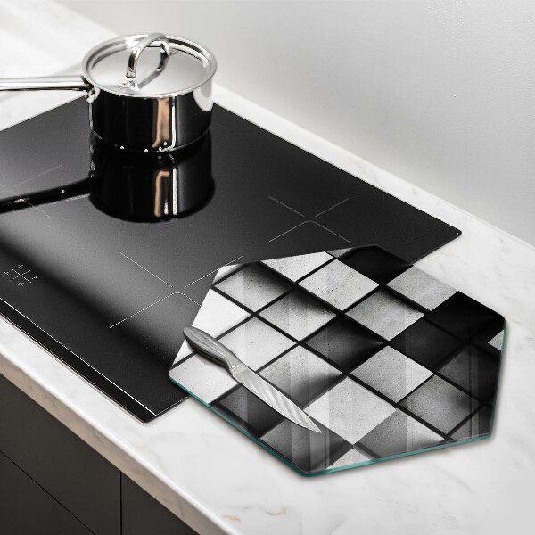 Skärbräda glas sexhörning 3D geometri bakgrund