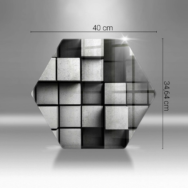 Skärbräda glas sexhörning 3D geometri bakgrund