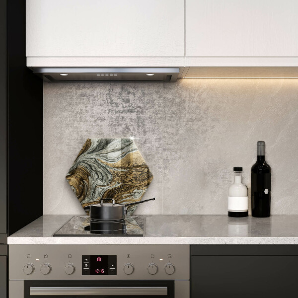 Skärbräda glas sexhörning Rik abstraktion