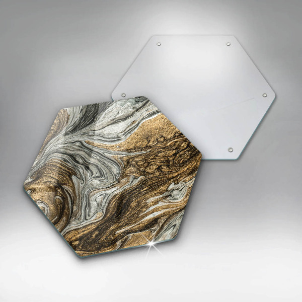 Skärbräda glas sexhörning Rik abstraktion