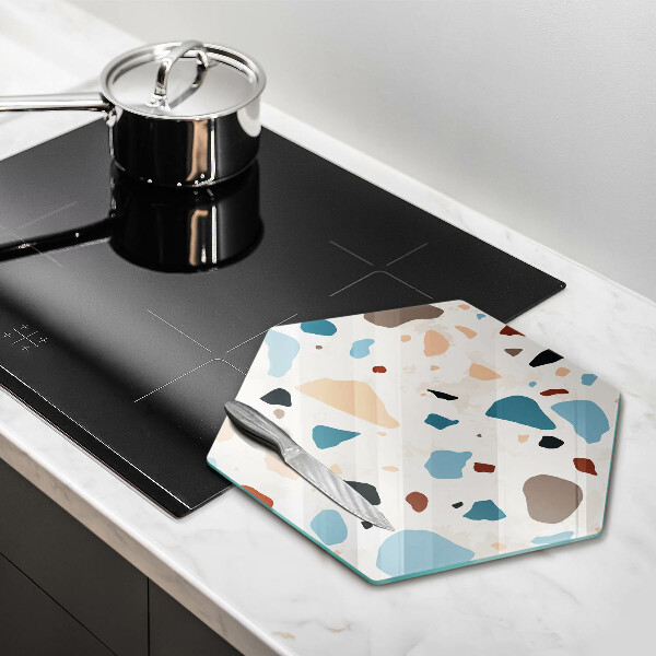 Skärbräda glas sexhörning Dekorativt stengods