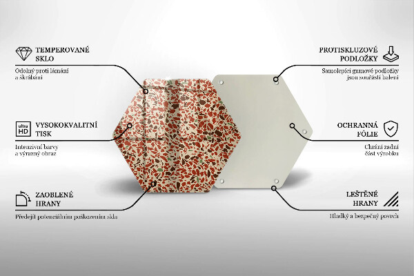 Skärbräda glas sexhörning Fint stengods