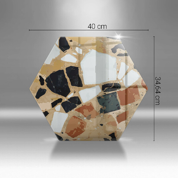 Skärbräda glas sexhörning Dekorativ stenplatta