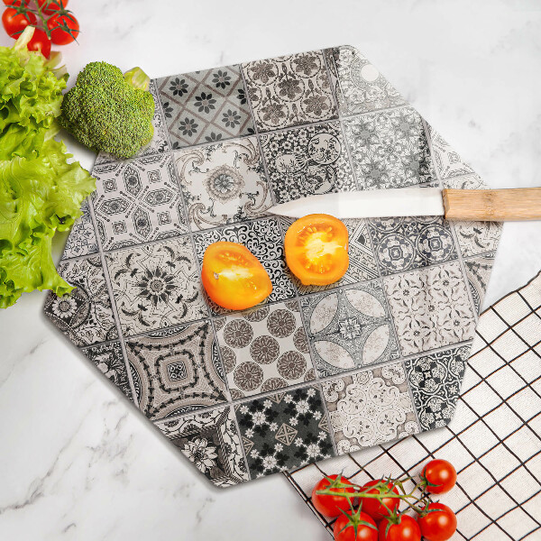 Skärbräda glas sexhörning Dekorativa plattor