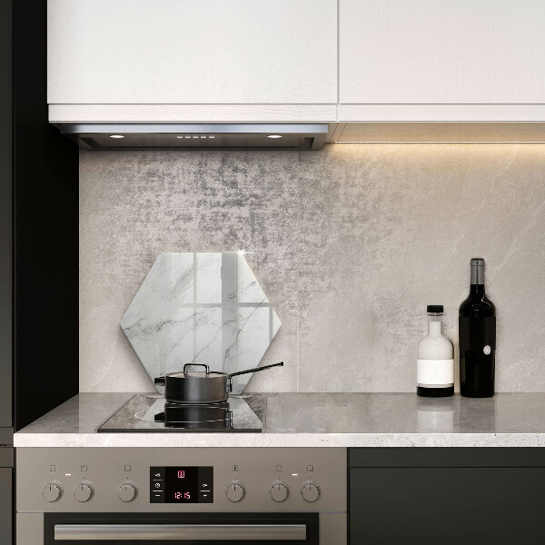 Skärbräda glas sexhörning Elegant marmorstruktur