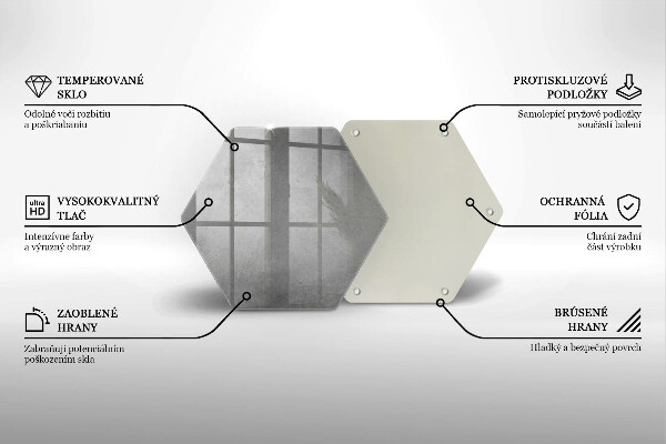 Skärbräda glas sexhörning Betong textur bakgrund