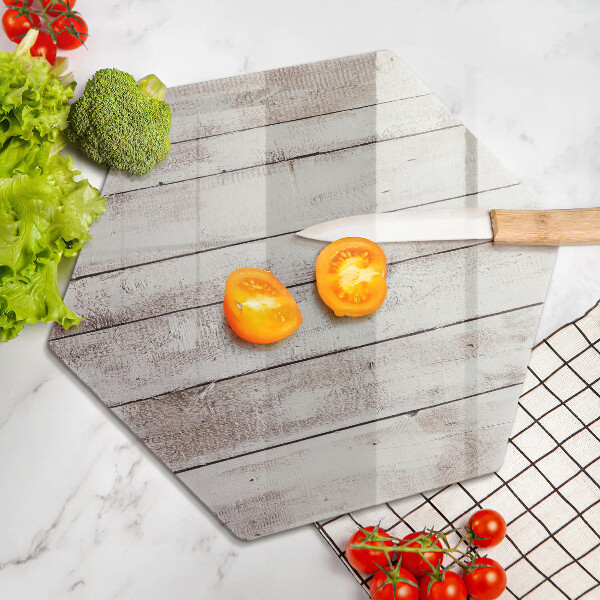 Skärbräda glas sexhörning Gamla träskivor