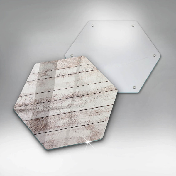 Skärbräda glas sexhörning Gamla träskivor