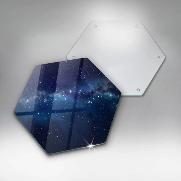Skärbräda glas sexhörning Rymden och stjärnorna