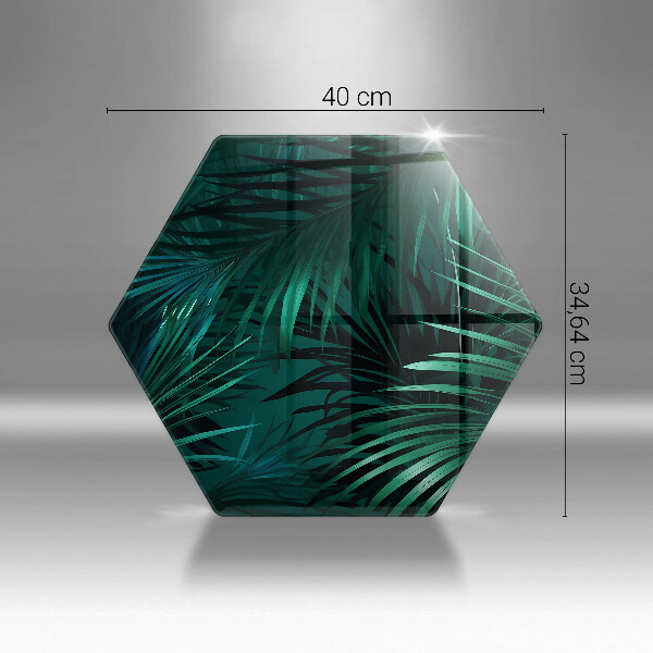 Skärbräda glas sexhörning Vilda djungellöv