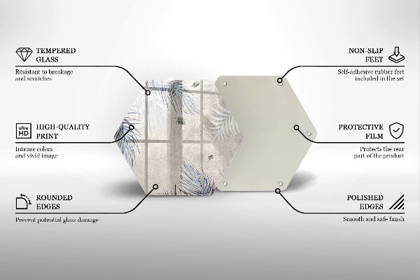 Skärbräda glas sexhörning Subtila blad