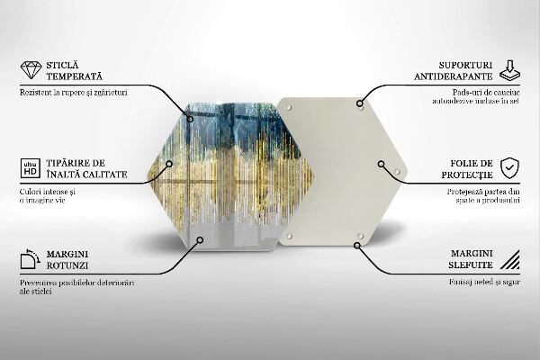 Skärbräda glas sexhörning Designer abstraktion