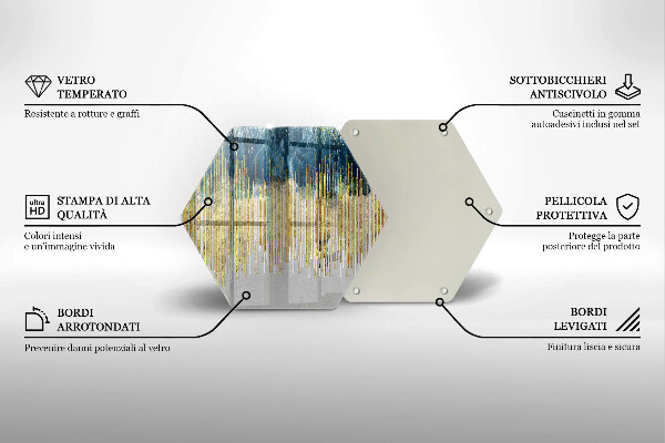 Skärbräda glas sexhörning Designer abstraktion