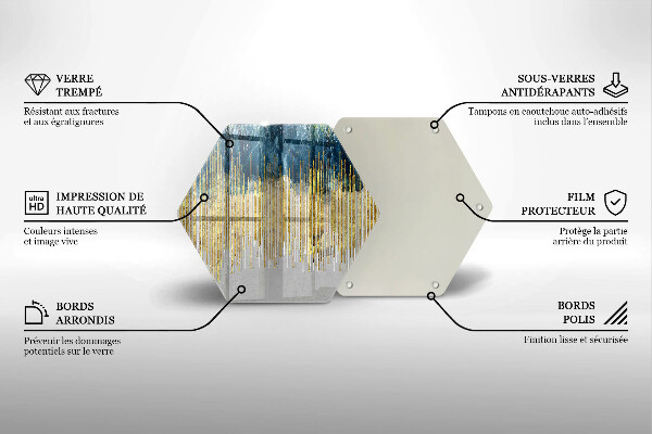 Skärbräda glas sexhörning Designer abstraktion
