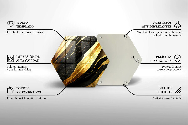 Skärbräda glas sexhörning Elegant abstraktion