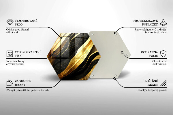 Skärbräda glas sexhörning Elegant abstraktion