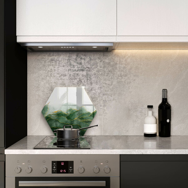 Skärbräda glas sexhörning Abstrakt natur