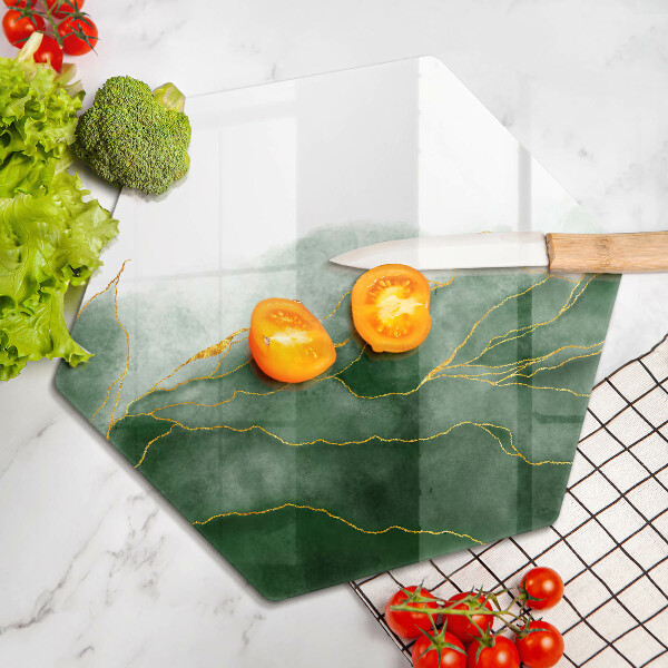 Skärbräda glas sexhörning Abstrakt natur