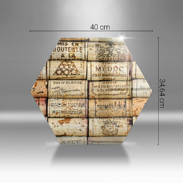 Skärbräda glas sexhörning Gamla vinkorkar