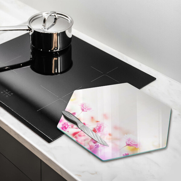 Skärbräda glas sexhörning Blomsteräng