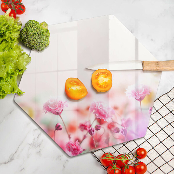 Skärbräda glas sexhörning Blomsteräng