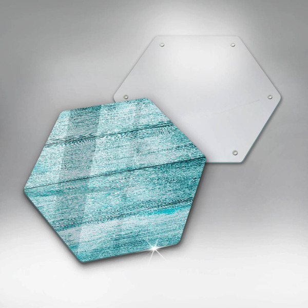 Skärbräda glas sexhörning Vintage träskivor