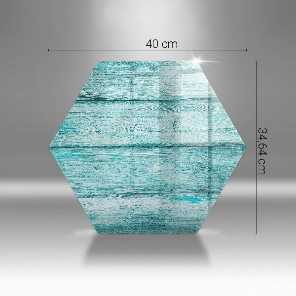 Skärbräda glas sexhörning Vintage träskivor