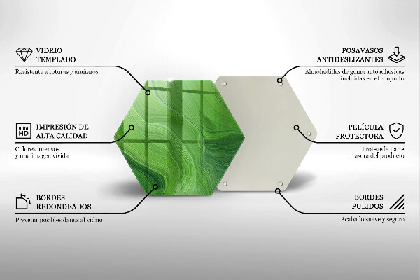 Skärbräda glas sexhörning Abstrakt konsistens