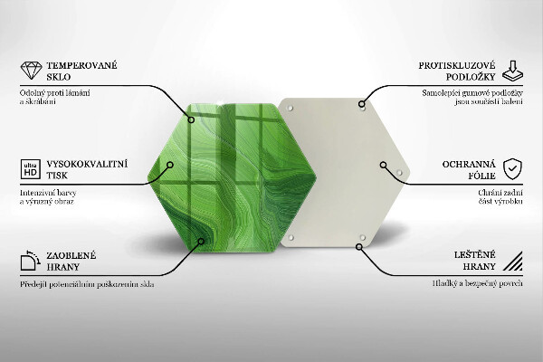 Skärbräda glas sexhörning Abstrakt konsistens