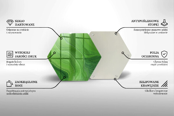 Skärbräda glas sexhörning Abstrakt konsistens