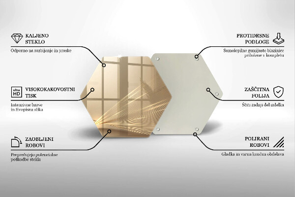 Skärbräda glas sexhörning Modern abstraktion