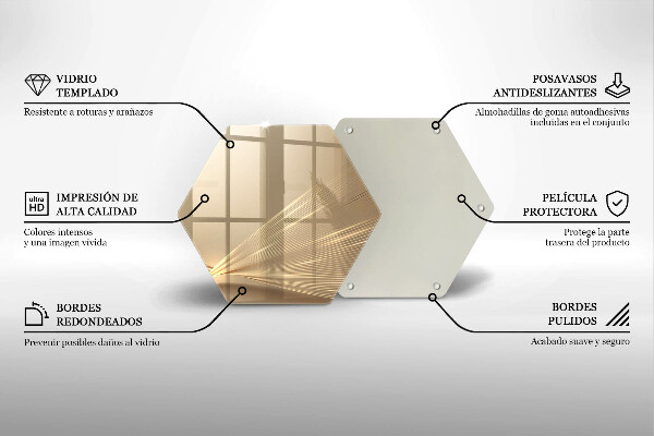 Skärbräda glas sexhörning Modern abstraktion