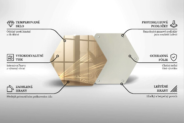 Skärbräda glas sexhörning Modern abstraktion