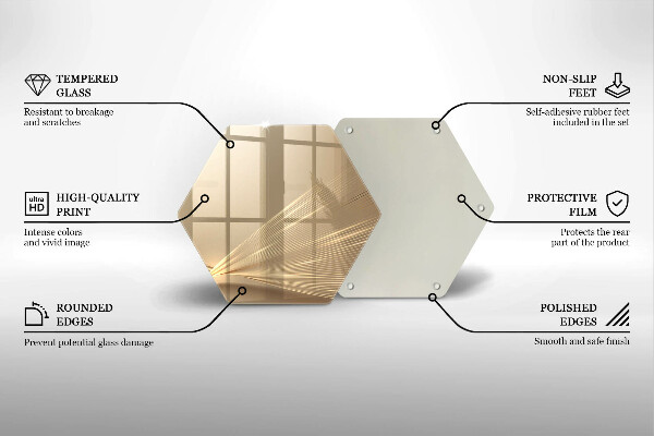 Skärbräda glas sexhörning Modern abstraktion