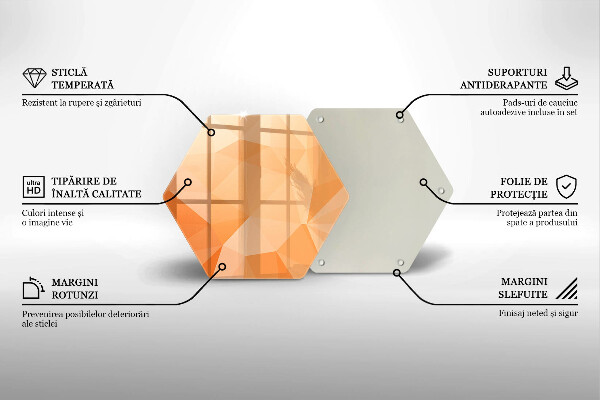 Skärbräda glas sexhörning Geometrisk bakgrund