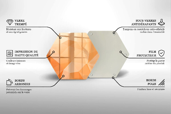 Skärbräda glas sexhörning Geometrisk bakgrund