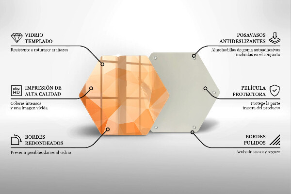Skärbräda glas sexhörning Geometrisk bakgrund